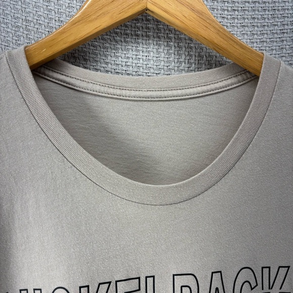 Nickleback Get Rollin Tour T Shirt Men Medium Beige Rock And Roll Y2K - Picture 3 of 6
